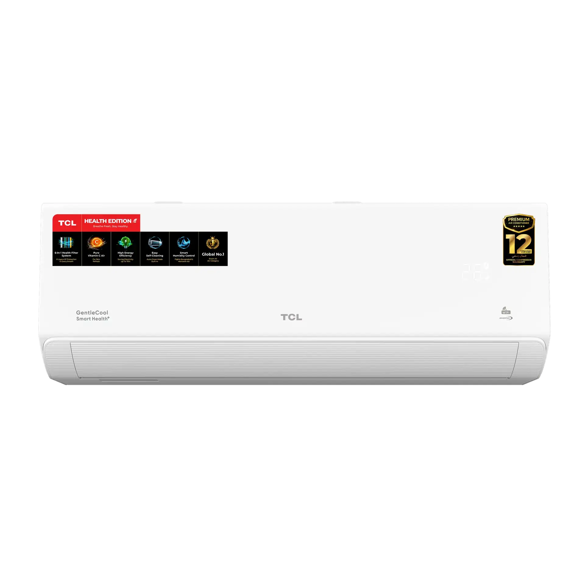 TCL 1.5 Ton GentleCool Smart Health+ Inverter AC | WiFi Control | R32 | TAC-18CSD/TPH21