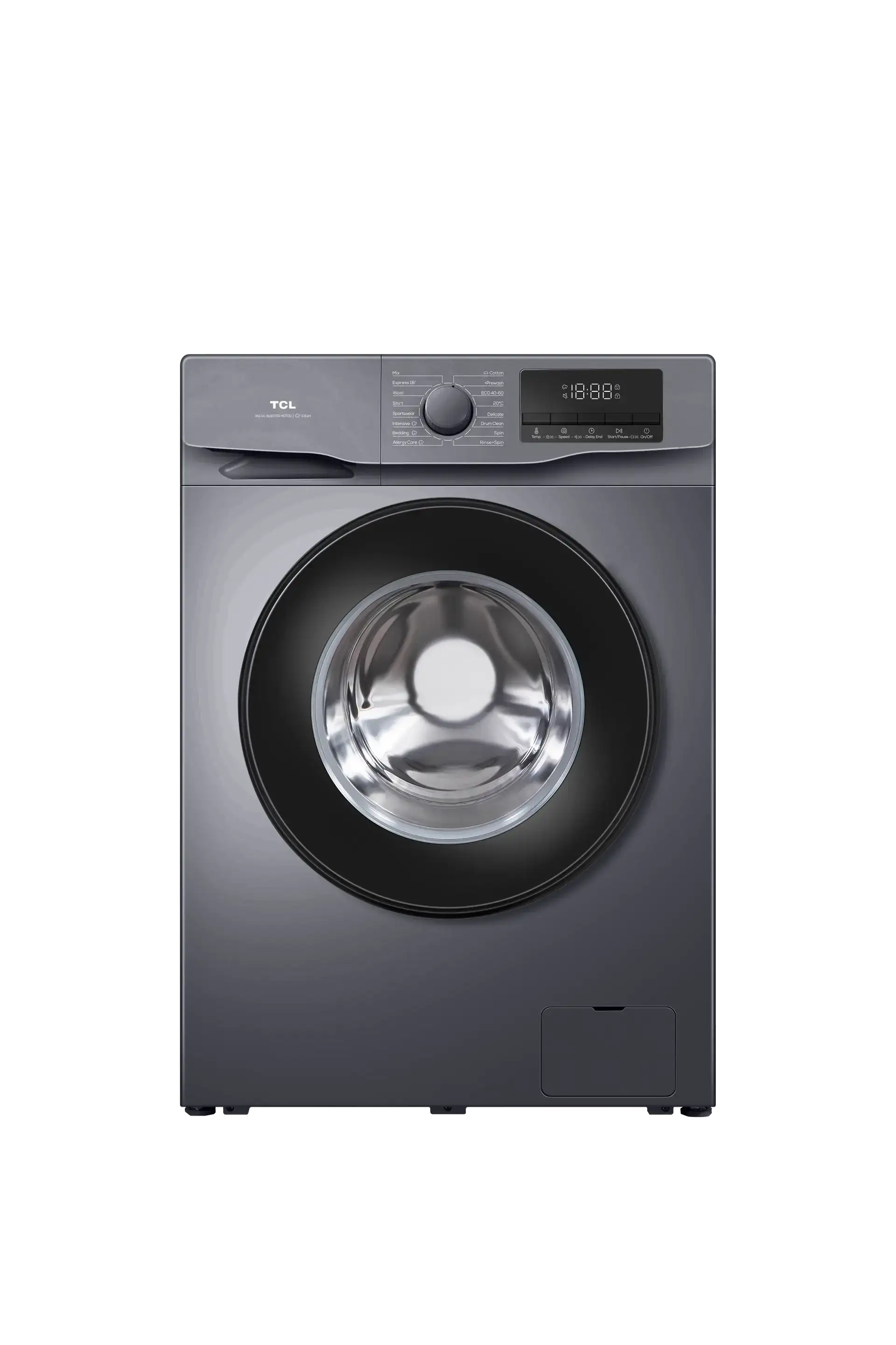 TCL 8KG Inverter Front Load Washing Machine – P608FLG | BLDC Inverter Motor | Steam Wash | Magic Flow